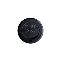 Eco-Products - EcoLid 25% Recycled Content Black Hot Cup Lid - Fits 10-20oz Hot Cups - EP-HL16-BR (10 Packs of 100)