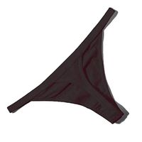 Theoylos Women's Seamless Stretch Thong Panty Soft Solid Color Thong Ladies Sexy Breathable Briefs Underwear Black
