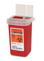 4-1/2" x 4-1/4" x 6-1/4" Red Portable Sharps Container (1 Quart) (1 Container) - AB-135-70