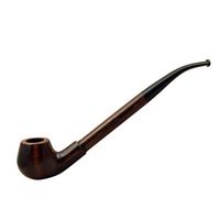 #69 Bent Long Smooth Brown Tobacco Smoking Pipe from Golden Pipe (Poland)