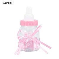 Fdit 24Pcs Baby Shower Bottles Favours Kid's Party Decorations Candy Box Gift for Children (Pink) (Sold by Socialme)