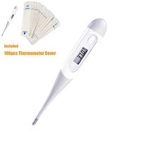 Baby Digital Thermometer Rectal and Oral Thermometer for Baby Kids and Adult Fever Thermometer Electronic Thermometer LCD Home & Baby Body Temperature Thermometer - with 100pcs Thermometer Covers