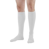 Ames Walker AW Style 111 Cotton Firm 20 30mmHg Knee High Socks White Medium