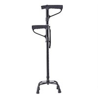 Multifunctional Folding Cane Assists The Elderly Adjustable Quad Crutch Lightweight Walking Stick For Men And Women Hand Crutch With T Handle Double Handles Crutches With LED Light