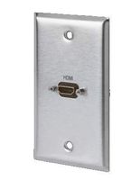 Stainless Steel HDMI Female Feed-Thru Wall Plate