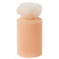 Peach Tulle Wedding Reception Decor - 6" x 100 Yards, Fabric Netting Ribbon, Easter, Christmas, Wreath, Garland, Swag, Veil, Streamers, Gift Wrapping, Bows