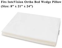 InteVision 400 Thread Count, 100% Egyptian Cotton Pillowcase. Designed to Fit The Ortho Bed Wedge Pillow (8" x 21" x 24")