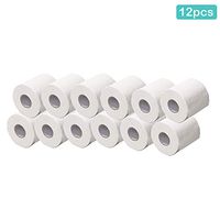 White Paper Towels, 3-Ply Toilet Paper Ultra Strong and Soft, Advanced Bath Tissue Rolls - Household Interesting Toilet Paper Table Kitchen Paper (12pcs)