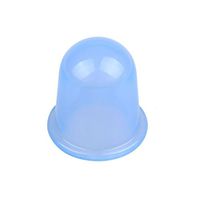 Small Cups Anti Cellulite Vacuum Body and Facial Silicone Massage Cupping Cups New, 1Pcs (Blue)