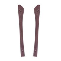 SUPVOX One pair silicone eyeglass end tips eyeglass leg sleeve replacement eyewear ear socks (dark brown)