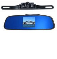 Rear View Mirror Camera System-3.5" Digital LCD Rear View Mirror Monitor & Color Rear View Backup Camera with 120° View, Infrared night Vision, License Plate Mount, Free Bonus of 20 ft Video Cable. - by YanTech USA