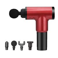 Massage Gun, Deep Tissue Percussion Muscle Massager for Pain Relief, Handheld Electric Body Massager Sports Drill Portable Super Quiet Brushless Motor (4 Massage Head)