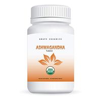 100% Organic Ashwagandha 1460MG for Stress & Anxiety Relief, Mood & Thyroid Support, Adrenal & Immune Health. 120 Vegetarian Tablets.