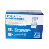 ForaCare V10 / D20 Blood Glucose Test Strips, 50 Strips