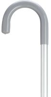 Walking Cane - Crook handle, 7/8" diameter aluminum cane with vinyl grip, adjustable, 42" long w/rubber tip.