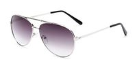 Readers.com Reading Sunglasses: The Conrad Reading Sunglasses Metal Aviator Style for Men and Women - Silver with Smoke, 2.50