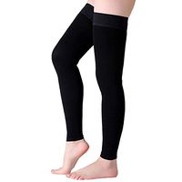 Yesbaby 23-32mmhg Compression Thigh High Graduated Support Prevent Varicose Veins Socks Stockings (Color : Black, Size : XXL)