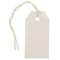 JAM PAPER Gift Tag with String - Tiny - 2 3/4 x 1 3/8 - White - Bulk 1000/Carton