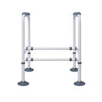 Toilet Safety Surround Frames, Adjustable Carbon Steel Toilet Grab Bar Rails with Anti-Slip Rubber Suction Cups, for Assist Elderly Bath Seat Support