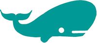 hBARSCI Cartoon Whale Vinyl Decal - 5 Inches - for Cars, Trucks, Windows, Laptops, Tablets, Outdoor-Grade 2.5mil Thick Vinyl - Turquoise