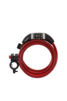 Wordlock CL-408-RD 4-Letter Combination Bike Lock Cable, Red, 5-Feet