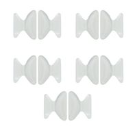 New Clear 5 Pairs Non-slip Silicone Air Chamber Nose Pads For Glasses Eyeglasses