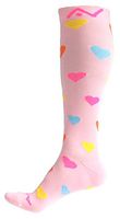 A-Swift Compression Socks Women & Men 20-30mmhg - Suits Nurses, Maternity Pregnancy - Below Knee High (Sweet Love, Small)