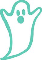 hBARSCI Ghost Vinyl Decal - 5 Inches - for Cars, Trucks, Windows, Laptops, Tablets, Outdoor-Grade 2.5mil Thick Vinyl - Mint