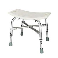 Adjustable Aluminum Alloy Shower Chair for The Old/Pregnant Supports up to 450 lbs,White CST-3021
