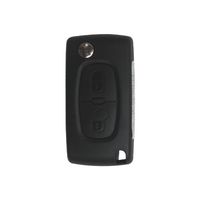 New 2 Buttons Remote Flip Key Shell Case Fob For PEUGEOT 207 307 308 New Uncut Blade No battery and chip only case