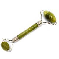 New Welded Jade Roller,Natural Jade Roller Massager,Double Neck Natural Jade Skin Roller, Anti Aging Cool Therapy Jade Roller Massage for Face and Neck Slimming