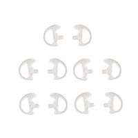 KS K-STORM Two Way Radio Ear Mold Replacement Soft Silicone Ear Insert Earmould for Acoustic Coil Tube Earbud (Transparent, 5 Pair Mediu)