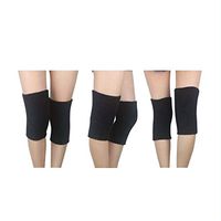 1Pair Elastic Knee Protector Pads Fitness Leg Sleeve Support Brace Guard Kneepad,Black