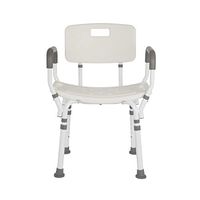 Lifestyle Mobility Aids Premium Shower Chair with Back and Padded Arms (White)