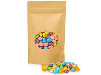 Zipper Top Window Bag 50 Count - Small - Kraft Paper