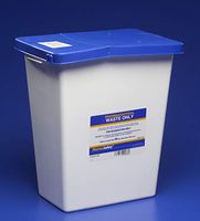 Kendall Pharmasafety Waste Sharps Disposal Container 8 Gallon W/Lid Absorbent Pad - Model 8850