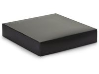 Gift Gourmet Lids - 10x10x2" Solid Matte Black Gourmet Box Lid - (2 Packs; 25 Per Pack) - WRAPS-GBL10BK
