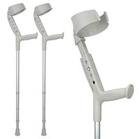 ORTONYX Forearm Crutches with Pivoting Closed-Cuff (1 Pair), Adjustable, Ergonomic Comfortable Wrist Handle, Heavy Duty for Standard and Tall Adults, Lightweight Aluminum