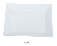 Yanco ML-109 9" Square Plate, Porcelain, Super White, Pack of 24