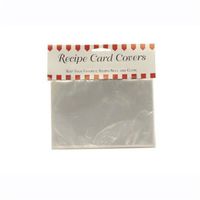 BigKitchen 2210 Clear Vinyl 3 x 5 Inch Recipe Card Covers, Set of 48