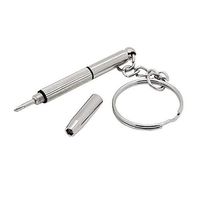 Majoxin Multifunction Eyeglass Screwdriver Mini Hand Tool 3-in-1 Eyeglass Screwdriver Sunglass Watch Repair Kit with Keychain