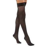 BSN Medical/Jobst 119163 Ultra Sheer Compression Stocking, Thigh High, 15-20 mmHg, Closed Toe, Diamond, Classic Black, Medium, Pair