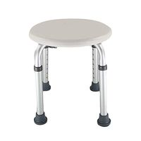 Binlin Shower Chair,7 Levels Adjustable Aluminum Alloy Round Shower Stool Adjustable Shower Stool Tub Chair and Bathtub Seat Bench with Anti-Slip Rubber Tips for Safety and Stability