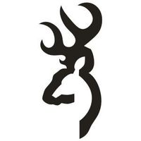 CCI Browning Buckmark Decal Vinyl Sticker|Cars Trucks Vans Walls Laptop| Black |5.5 x 2.75 in|CCI1194