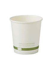 World Centric's Compostable 4 Ounce White - Paper Hot Cup with PLA Lining (Package of 500)