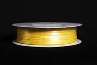 Made in Taiwan Double Face Satin Ribbon Polyester 100yrds Spool 1/8" Canary