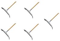 Ettore Curved Industrial Duty Steel Floor Squeegee with Handle, 24-Inch (Fіvе Расk)