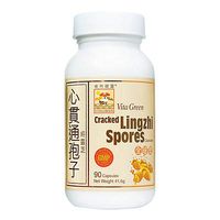 Cracked Lingzhi Spore Capsules, Reishi Spore Capsules, 100% Natural, Vegan, Immunity Improve, Body Resistance Strengthen, Heart and Blood Vessels Healthy - 90 Capsules