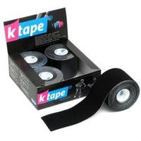 K-Tape Original Latex-Free Kinesiology Tape with Cotton and Long Lasting Physiobond Adhesive 4-Pack - Black - 5cmx5m