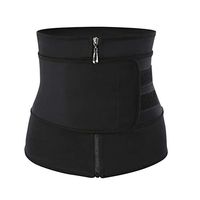 Healifty Waist Trainer Slimming Body Shaper Belt Sport Waist Trimmer Compression Belly Weight Loss Body Shapers Shapewear - Size XL(Black)